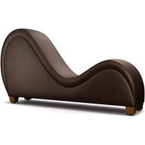 Avon Furniture Factory (Llc) Pvc Leather S Shape Sofa, Brown