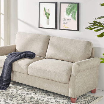 Maricome 3 Inch Wood Sofa Legs For Furniture Set Of 4, Square Solid Replacement Wooden Furniture Feet With Mounting Plates Screw In