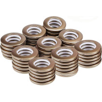 Landgoo 48 Pack Plastic Curtain Grommets 40Mm Drapery Grommet Inner Diameter (1-9/16") Nanoscale Low Noise Curtain Rings For Hanging Curtain Matte Coffee