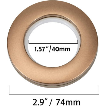 Landgoo 48 Pack Plastic Curtain Grommets 40Mm Drapery Grommet Inner Diameter (1-9/16") Nanoscale Low Noise Curtain Rings For Hanging Curtain Matte Coffee