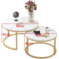 YJX - Side Table End Nested Coffee Tables, Set Of 2,60/45