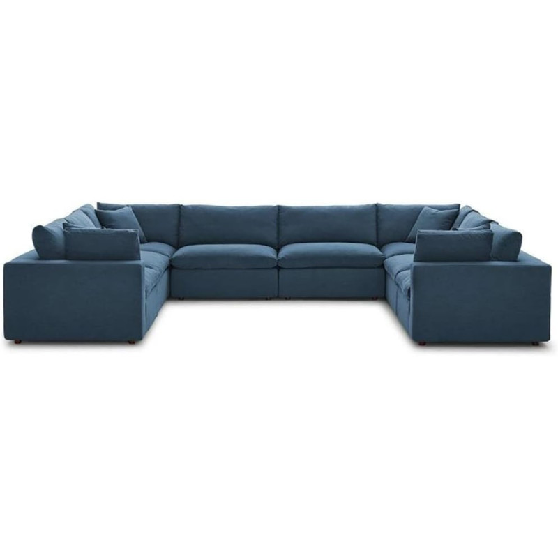 Cotton Home Wide Symmetrical Modular Sectional Sofa, Large