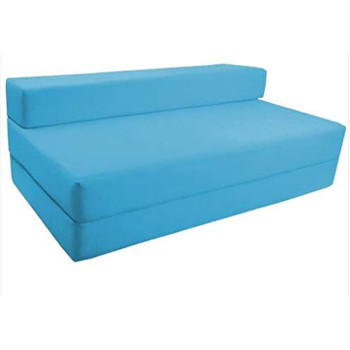 Black Stallion Zena 3-Seater Sofa, Fold Out Bed, Z Sofa Cum Bed - Queen Blue