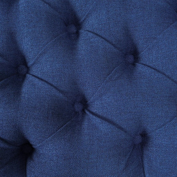 Christopher Knight Home Ottilie Fabric Storage Ottoman, Dark Blue, 17.75D X 51.5W X 15.75H Inch