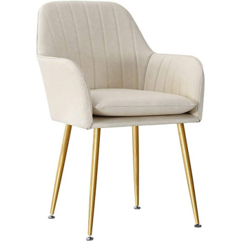 Living Room, Dinning Room, Hotel Restaurant And Office Visitor Velvet Chair (Beige)