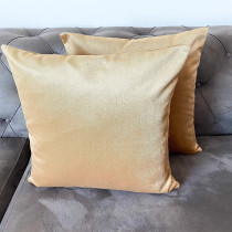 D&D Collection, Decorative Velvet Throw Pillow Cover Square Cushion Cover Set Of 2, Silky And Soft Textured, Premium Quality Sofa Upholstery Fabric (2 Pcs) - 17" X 17"/ 43 X 43Cm - Khaki Green