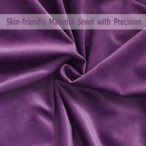 Volcanics Pack Of 4 Velvet Decorative Throw Pillow Covers Soft Solid Square Couch Pillow Cover Case Cushion Pillowcase 18X18 Inches, Eggplant Purple