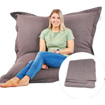 Room & Bloom Bag Only - No Filling New Model Super Bean Bags (6Ft X 4.5Ft) Beautiful Faux Linen Fabric Giant Bean Bag Chair For Adults For Kids For The Whole Family Large Chairs Bags Big Large Xl