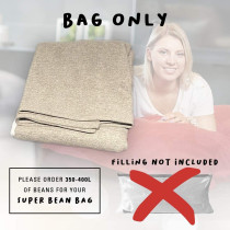 Room & Bloom Bag Only - No Filling New Model Super Bean Bags (6Ft X 4.5Ft) Beautiful Faux Linen Fabric Giant Bean Bag Chair For Adults For Kids For The Whole Family Large Chairs Bags Big Large Xl