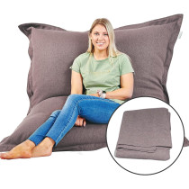 Room & Bloom Bag Only - No Filling New Model Super Bean Bags (6Ft X 4.5Ft) Beautiful Faux Linen Fabric Giant Bean Bag Chair For Adults For Kids For The Whole Family Large Chairs Bags Big Large Xl