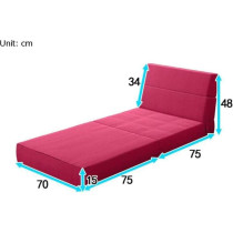 M_SSSK Modern Simplicity Fabric Sofa Lazy Sofa Bed Folding Sofa Bedroom Bay Window Comfortable Tatami Removable And Washable Thick 150 Ã— 70 Ã— 15Cm (Colour : Rose Red)