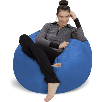 Sofa Sack - Plush, Ultra Soft Bean Bag Chair - Memory Foam Bean Bag Chair With Microsuede Cover - Stuffed Foam Filled Furniture And Accessories For Dorm Room - Royal Blue 3 (Amzbb-3Sk-Cs13)