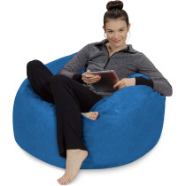 Sofa Sack - Plush, Ultra Soft Bean Bag Chair - Memory Foam Bean Bag Chair With Microsuede Cover - Stuffed Foam Filled Furniture And Accessories For Dorm Room - Royal Blue 3 (Amzbb-3Sk-Cs13)