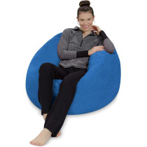 Sofa Sack - Plush, Ultra Soft Bean Bag Chair - Memory Foam Bean Bag Chair With Microsuede Cover - Stuffed Foam Filled Furniture And Accessories For Dorm Room - Royal Blue 3 (Amzbb-3Sk-Cs13)