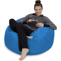 Sofa Sack - Plush, Ultra Soft Bean Bag Chair - Memory Foam Bean Bag Chair With Microsuede Cover - Stuffed Foam Filled Furniture And Accessories For Dorm Room - Royal Blue 3 (Amzbb-3Sk-Cs13)