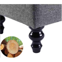 Lujianf Stool,Foldable Shoe Bench Footstool Storage Ottoman Bench Shoe Bench Sofa Bed End Stool Storage Box Solid Wood Legs Cotton Linen Cover (Colour : Dark Grey, Size : 100Cm) Practical