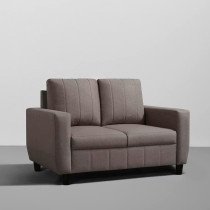 Modern Fabric Sofa (2 Seater, Pebble Brown)