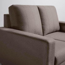 Modern Fabric Sofa (2 Seater, Pebble Brown)