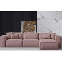 Uae Homes Modern L Shape Luxury Sofa Set Modern Design Furniture Sectional Couch Living Room Sofas Modular Sofa (Left, Rosa Viejo)