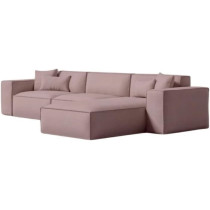 Uae Homes Modern L Shape Luxury Sofa Set Modern Design Furniture Sectional Couch Living Room Sofas Modular Sofa (Left, Rosa Viejo)