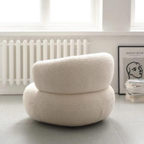 Lamb Wool Sofa Chairs Single Seat Comfy Upholstered Arm Chair Living Room Bedroom Furniture