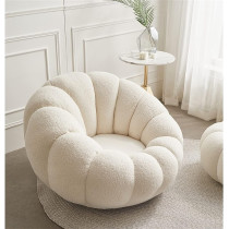 Masme Dorm Chair Sofa Pumpkin Chair Single Lamb Velvet White Bedroom Balcony Leisure Sofa Chair Home Furniture