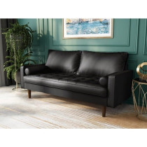 Cotton Home Connie Pu Leather Square Arm Sofa