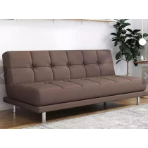 Fabric Sofa Living Room Small Apartment Modern Minimalist Bedroom Three-Seat Sofa Bed, Folding Dual-Use Sofa Bed, Brown