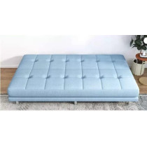 Fabric Sofa Living Room Small Apartment Modern Minimalist Bedroom Three-Seat Sofa Bed, Folding Dual-Use Sofa Bed, Blue