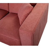 High End Living Room Furniture Manufacturers Royal Modern L Shape Fabric Sofa Set, Rose Pink