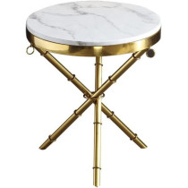 Golden Stainless Steel Corner Table Modern Minimalist Tempered Marble Living Room Round Coffee Table