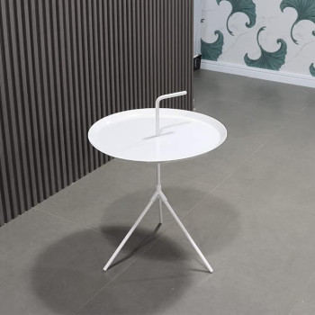 Modern Style Iron Frame Round Living Room Furniture Side Table