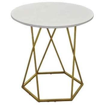 Modern Living Room Wood Round Dining Mdf Gold Coffee Table