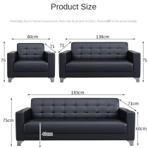 Modern Office Sofa Using For Business Reception Simple Leather Sofa Furniture Living Room Furniture Set