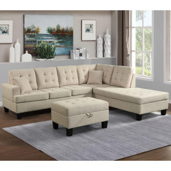 Fabric Furniture Classic Furniture Sofa Home Fabric Couch Sofa Set With Storage Ottoman