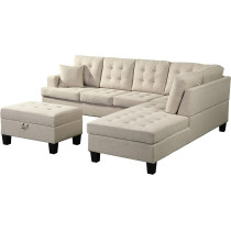 Fabric Furniture Classic Furniture Sofa Home Fabric Couch Sofa Set With Storage Ottoman