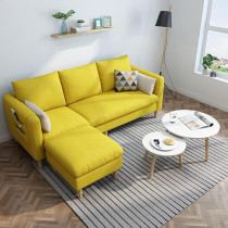 Maple Sectional Fabric Sofa Set Cotton Furniture Home Apartment Hotel Green (Yellow)