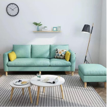 Maple Sectional Fabric Sofa Set Cotton Furniture Home Apartment Hotel Green (Light Green)