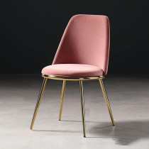 ZHANGWJ Dining Chairs Set Office Reception Chairs Kitchen Dining Chairs Living Room Chairs With Metal Legs Velvet Seat And Backrests For Office Lounge Dining Kitchen Bedroom Chairs (Colour : Pink)