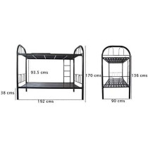 Galaxy Design Steel Bunk Bed Double Layer Black Colour (Without Mattress)