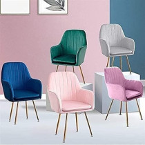 BINZII Dining Chairs Set For Dining Kitchen Or Shop, Kitchen Velvet Dining Chair Set Of 2 Kitchen Dining Room Chair Living Room High Back Armchair With Metal Legs Velvet Seat (Colour : Green)