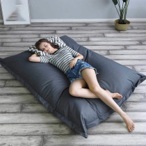 ZHCWT Square Sofa Cover Chairs Without Filler Waterproof Lounger Seat Bean Bag Puff Couch Tatami Living Room Furniture (Colour : Black)