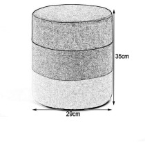 ZHONGQI Chair Stool Creative Footstool Ottoman Pouffe Stool,Sofa Dressing Change Shoes Bench Upholstered-Living Room Footrest Small Chair Seat Pouf Beanbag,Linen Fabric (Brown) (Size : Round),Size:Round: Beauty