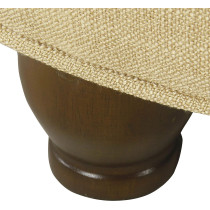 Homepop Button Tufted Round Storage Ottoman - Tan Woven
