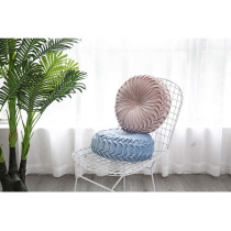 Melag Chair Seat Pads 6Pack Velvet Round Throw Pillow Handmade Round Pleated Floor Pillow Filled Cushionaâ€šPumpkin Chair Cushion Couch Floor Filled Cushion For Home Sofa Chair Bed Car Decor(Diameter 38*10Cm)