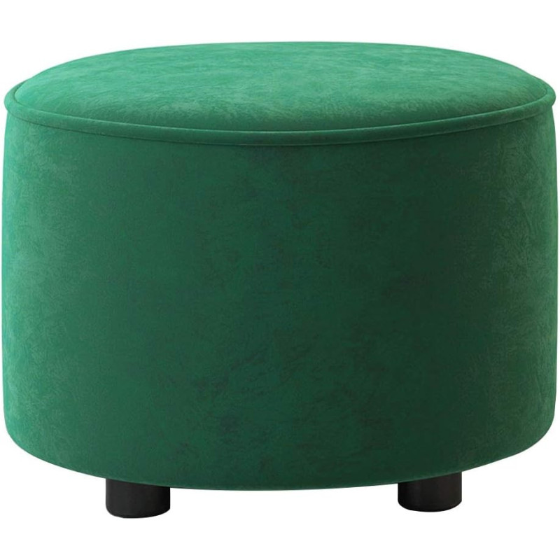 HYXI-Stool Round Footstool Soft Velevt Ottoman Foot Stool Makeup Dressing Stool Sofa Change Shoes Low Stool Removable And Washable Cover Max Load 60Kg (2 Sizes)