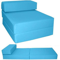 Black Stallion Zena Single Sofa, Fold Out Bed, Z Sofa Cum Bed - Single Blue
