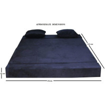 Sana 3 Seater With 2 Cushions Sofa Set - Dark Blue And Off White