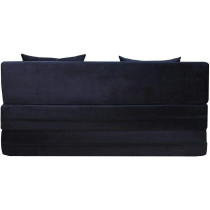 Sana 3 Seater With 2 Cushions Sofa Set - Dark Blue And Off White
