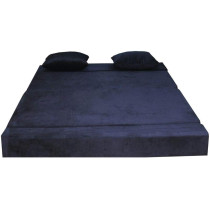 Sana 3 Seater With 2 Cushions Sofa Set - Dark Blue And Off White